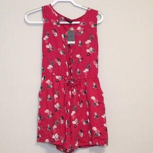 Sugr fuchia floral romper